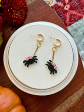 Load image into Gallery viewer, Miss Muffet Spider Dangles