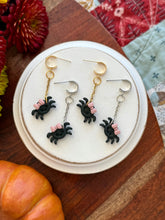 Load image into Gallery viewer, Miss Muffet Spider Dangles