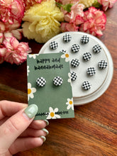 Load image into Gallery viewer, Checker Print Studs