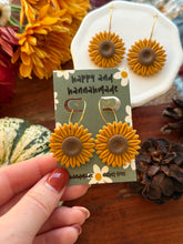 Load image into Gallery viewer, Sunflower Hoops