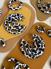 Load image into Gallery viewer, Cow Print Hoops