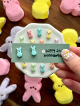 Load image into Gallery viewer, Mini Marshmallow Bunny Studs