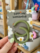 Load image into Gallery viewer, SECONDS SALE: Olive Green Hoops