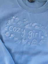 Load image into Gallery viewer, Cozy Girl Embroidered Crewneck