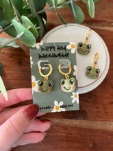 Load image into Gallery viewer, Froggie Huggie Hoops