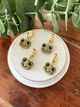 Load image into Gallery viewer, Froggie Huggie Hoops