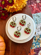 Load image into Gallery viewer, Poison Apple Huggie Hoops