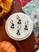 Load image into Gallery viewer, Witch Hat Huggie Hoops