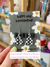 Load image into Gallery viewer, SECONDS SALE: Checkered Bow Dangles