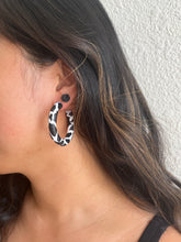 Load image into Gallery viewer, Cow Print Hoops