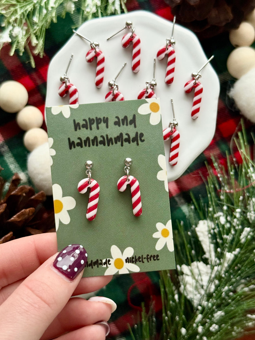 Mini Candy Cane Dangles