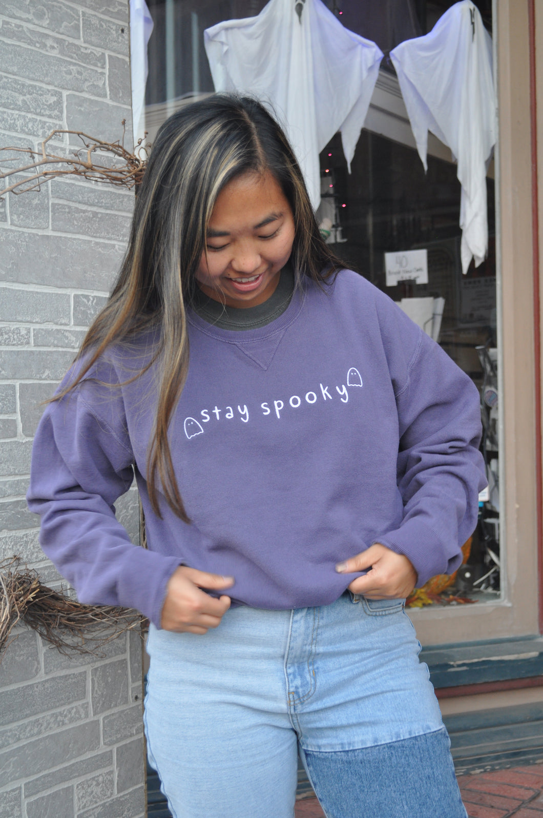 Stay Spooky Embroidered Crewneck