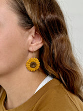 Load image into Gallery viewer, Sunflower Hoops
