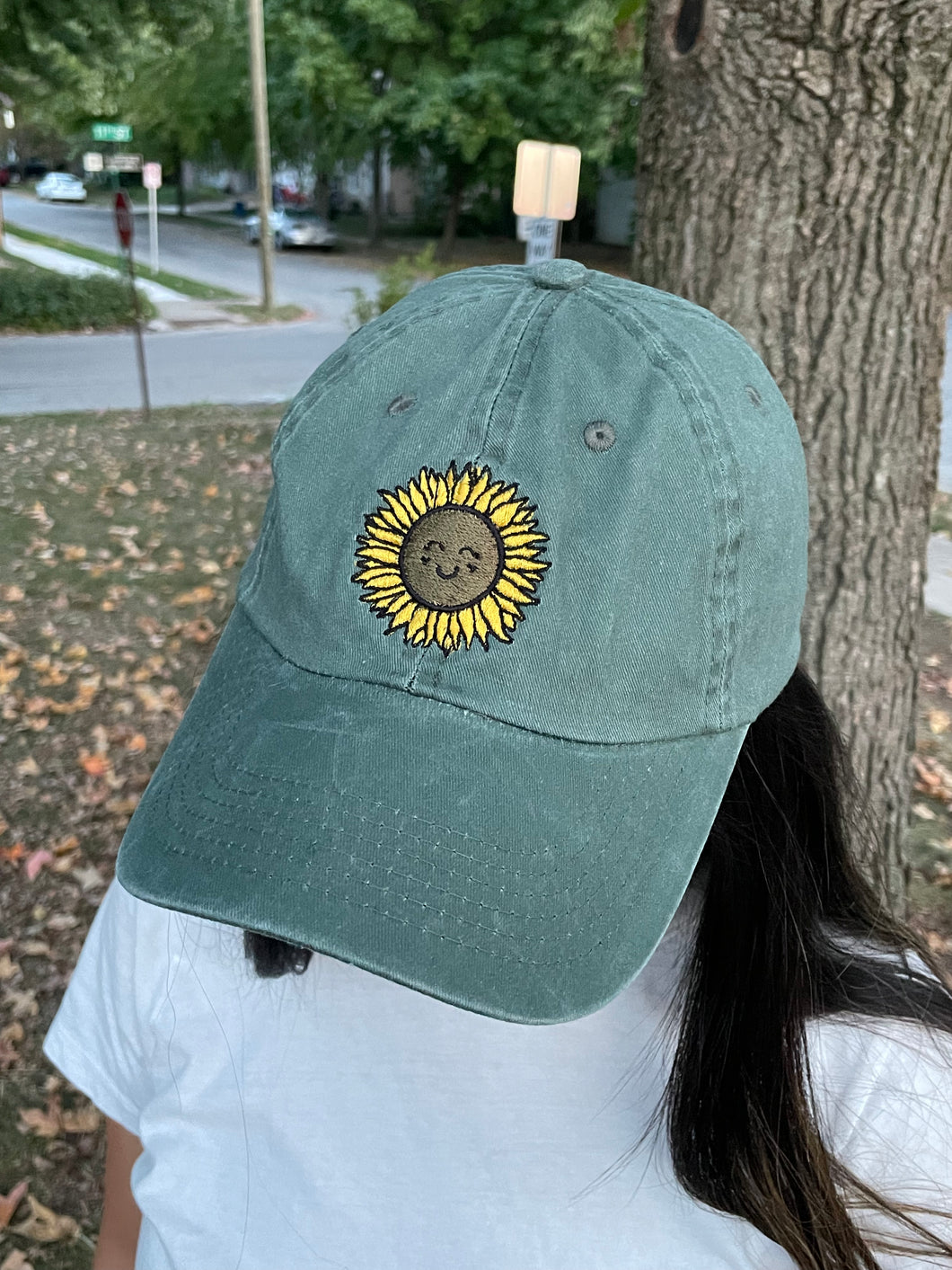 Sunflower Embroidered Hat