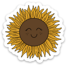 Load image into Gallery viewer, Smiley Sunflower Sticker
