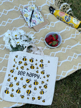 Load image into Gallery viewer, Bee Happy Tote Bag
