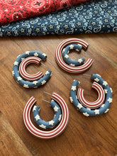 Load image into Gallery viewer, Stars and Stripes Hoops
