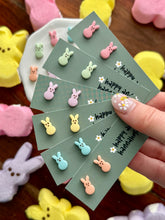 Load image into Gallery viewer, Mini Marshmallow Bunny Studs
