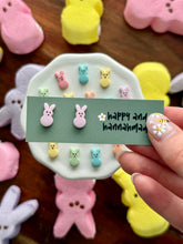 Load image into Gallery viewer, Mini Marshmallow Bunny Studs
