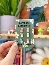 Load image into Gallery viewer, Mini Marshmallow Bunny Studs
