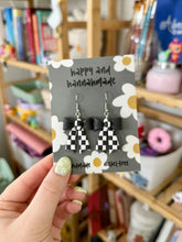 Load image into Gallery viewer, SECONDS SALE: Checkered Bow Dangles
