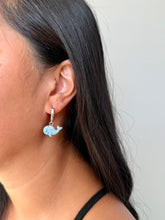 Load image into Gallery viewer, Pearl the Whale Huggie Hoops
