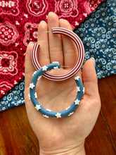 Load image into Gallery viewer, Stars and Stripes Hoops
