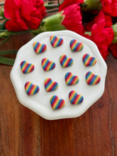 Load image into Gallery viewer, Rainbow Heart Studs
