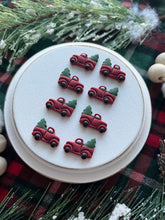 Load image into Gallery viewer, &#39;Little Red Truck Hauling a Christmas Tree&#39; Studs
