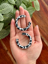 Load image into Gallery viewer, Cow Print Hoops
