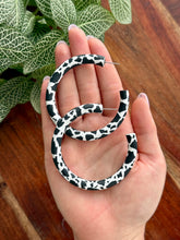 Load image into Gallery viewer, Cow Print Hoops
