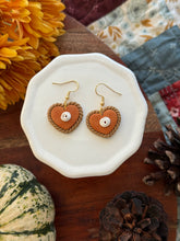 Load image into Gallery viewer, Pumpkin Pie Heart Dangles
