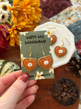 Load image into Gallery viewer, Pumpkin Pie Heart Dangles
