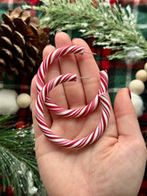 Load image into Gallery viewer, Candy Cane Hoops
