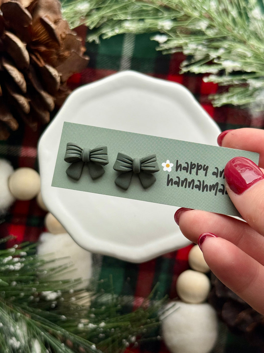 Holiday Bow Studs