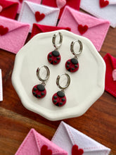 Load image into Gallery viewer, Love Bug Huggie Hoops
