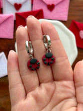 Load image into Gallery viewer, Love Bug Huggie Hoops
