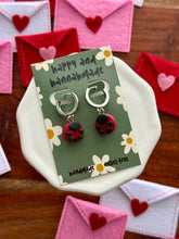 Load image into Gallery viewer, Love Bug Huggie Hoops

