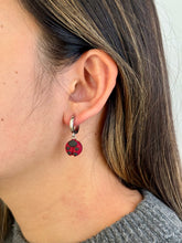 Load image into Gallery viewer, Love Bug Huggie Hoops
