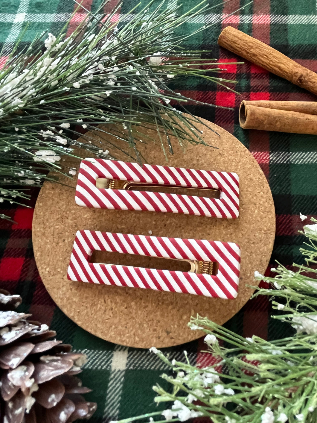 Candy Cane Hair Clip